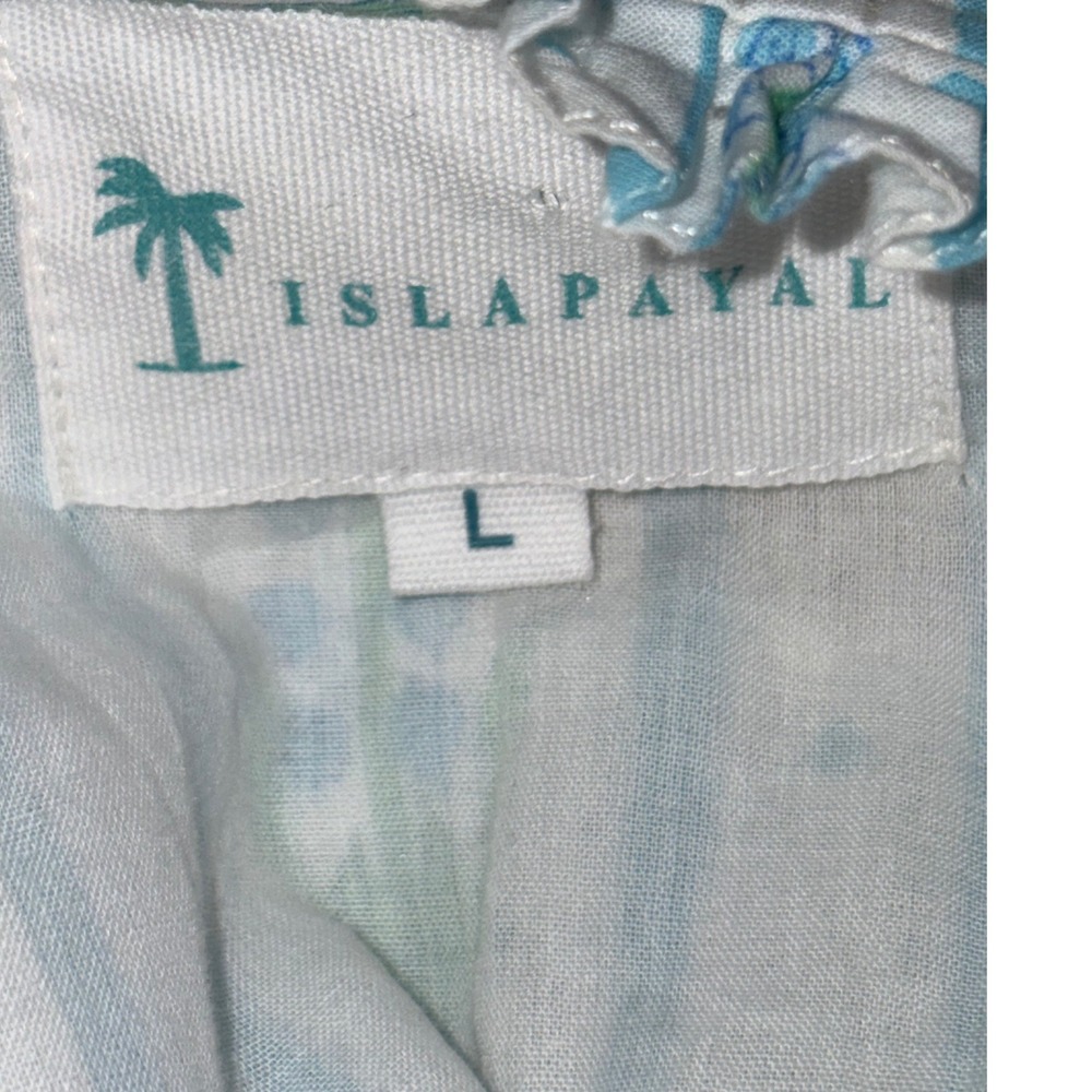 Islapayal femiine ruffle detail 100% Cotton Dress sz LG - Picture 5 of 7